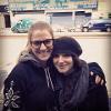 On set with co-star Melina Chadbourne